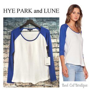 Hye Park and Lune | Crescent Blue Raglan Top